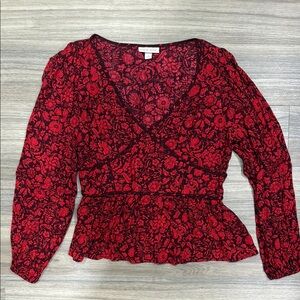 Floral Red Top